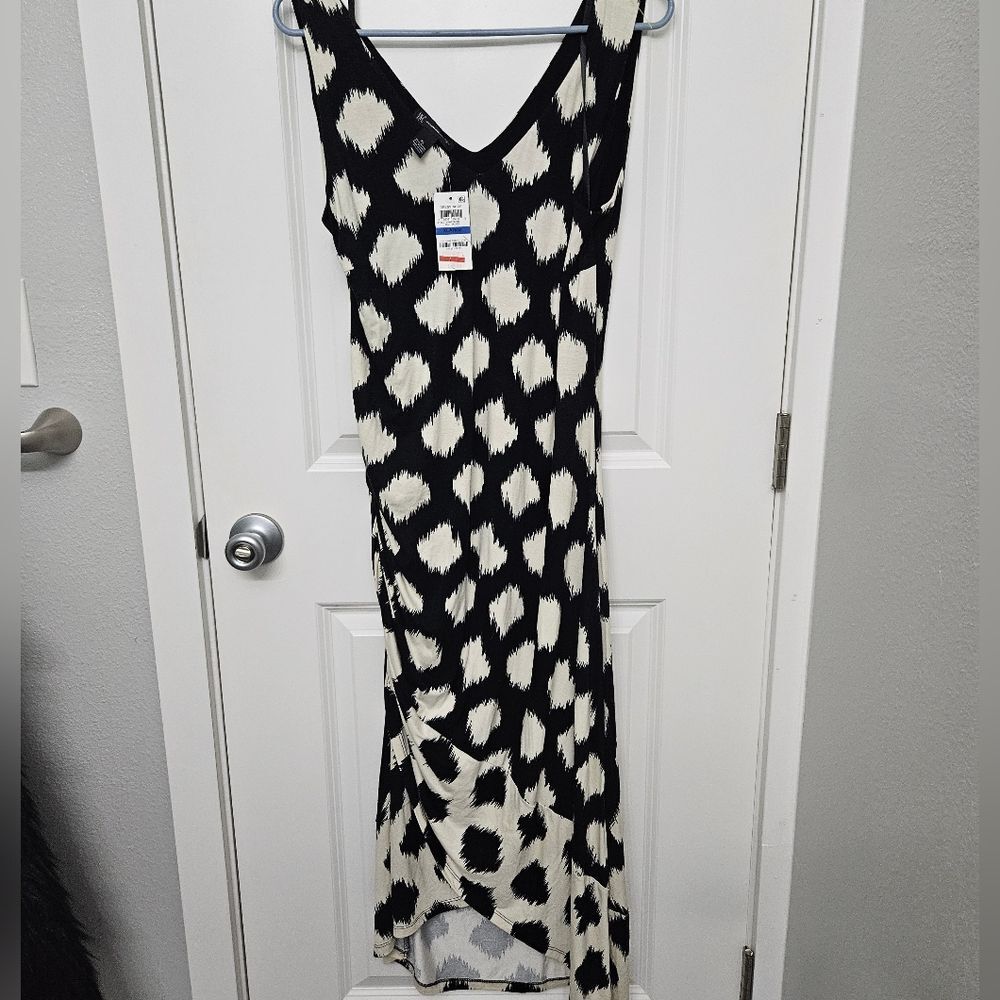 New With Tags INC International black/cream sleeveless dress XL